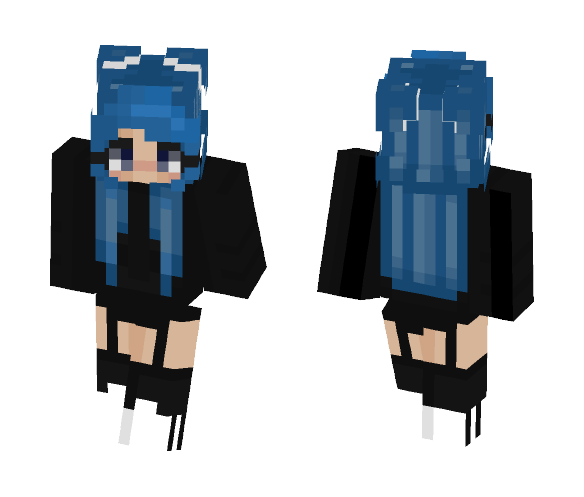 Blue Hair ♥ - Female Minecraft Skins - image 1