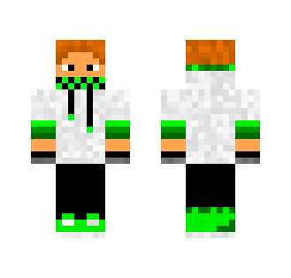 The Green And White Shirt Boy