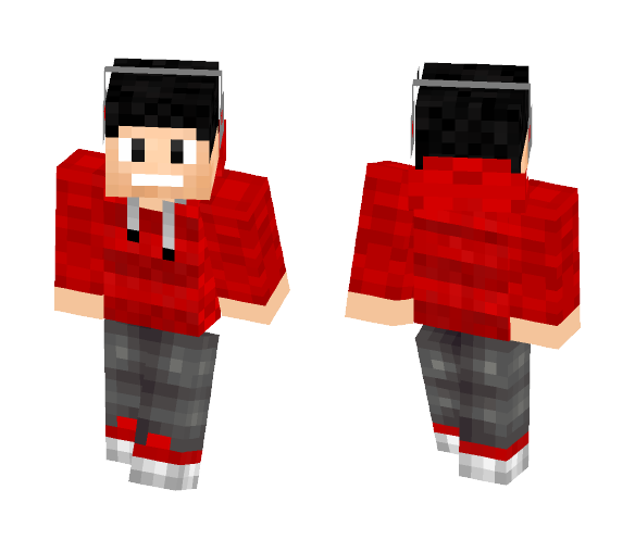 Red Music fanatic - Male Minecraft Skins - image 1