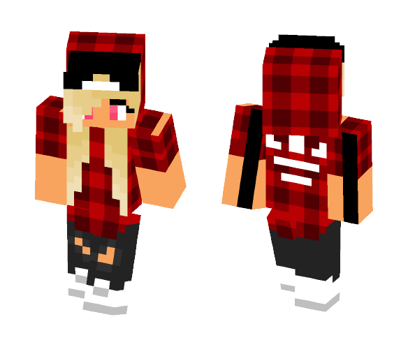 Plaid Adidas Girl - Girl Minecraft Skins - image 1