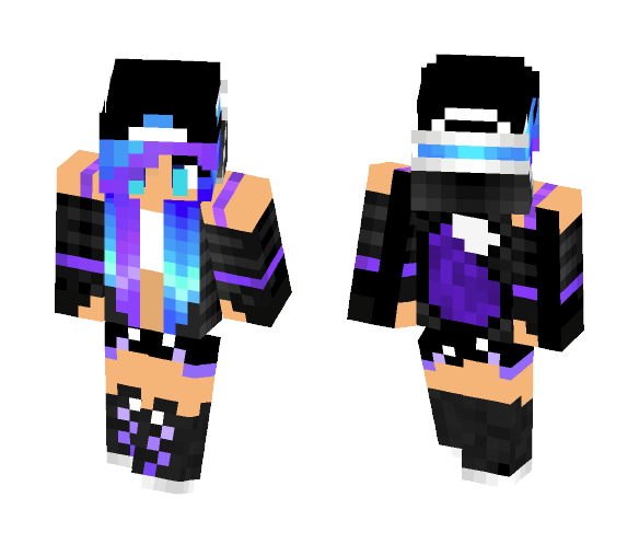 Galaxy Girl Wolf - Girl Minecraft Skins - image 1
