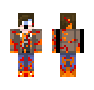 a burning pootis - Male Minecraft Skins - image 2