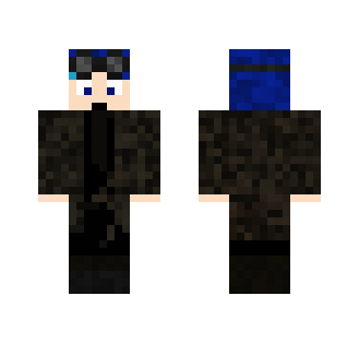Black coated man