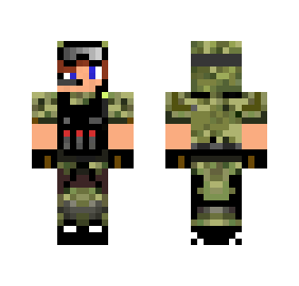 Army girl w/ helmet