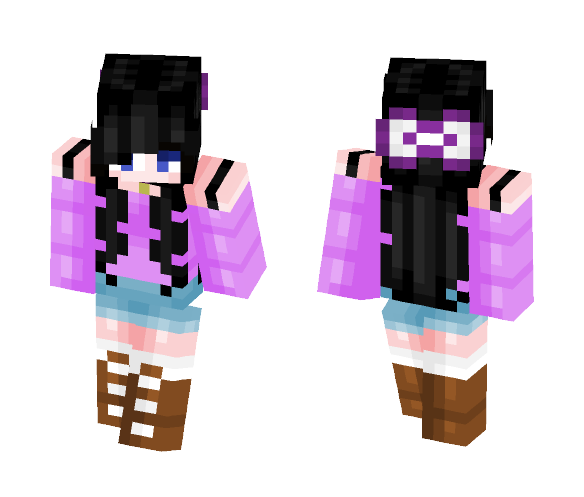Pixel || lavender flowers - Female Minecraft Skins - image 1