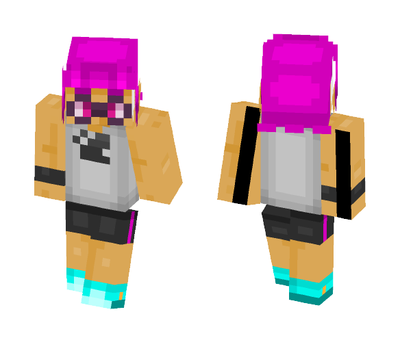 Download Free Splatoon 2 - Inkling Girl Skin for Minecraft image 1 Splatoon 2 - Inkling Girl - Girl Minecraft Skins - image 1