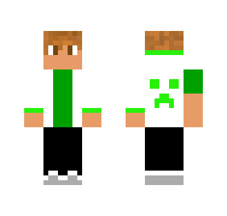 White w/ green hoodie boy