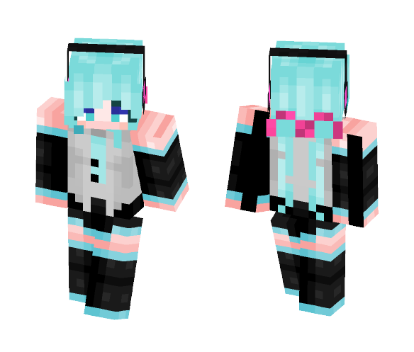 Pixel || Miku - Female Minecraft Skins - image 1