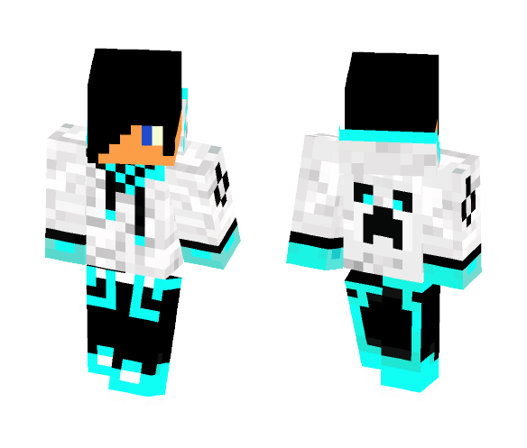 [BLUE] Cool boy with Creeper Shirt - Boy Minecraft Skins - image 1