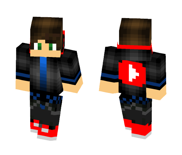 Download Free YouTube Skin Skin for Minecraft image 1 YouTube Skin - Male Minecraft Skins - image 1