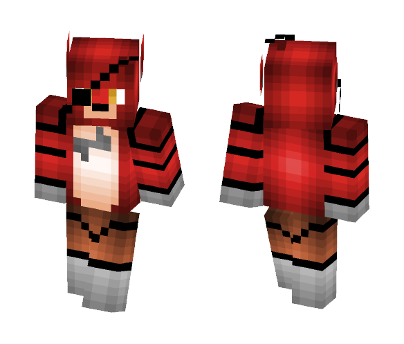Download Free Foxy The Pirate Fox Skin for Minecraft image 1 Foxy The Pirate Fox - Male Minecraft Skins - image 1