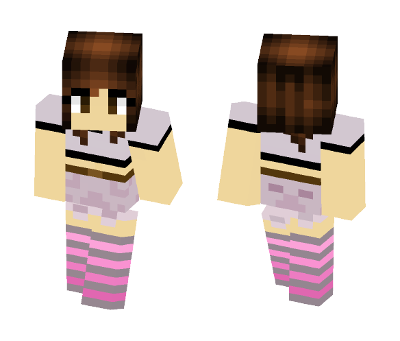 Download Free Cute short hair skin Skin for Minecraft image 1 Cute short hair skin - Interchangeable Minecraft Skins - image 1