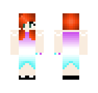 A Girl in A Ombre Dress