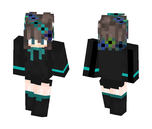 Cute Flowercrown Emo girl - Cute Girls Minecraft Skins - image 1