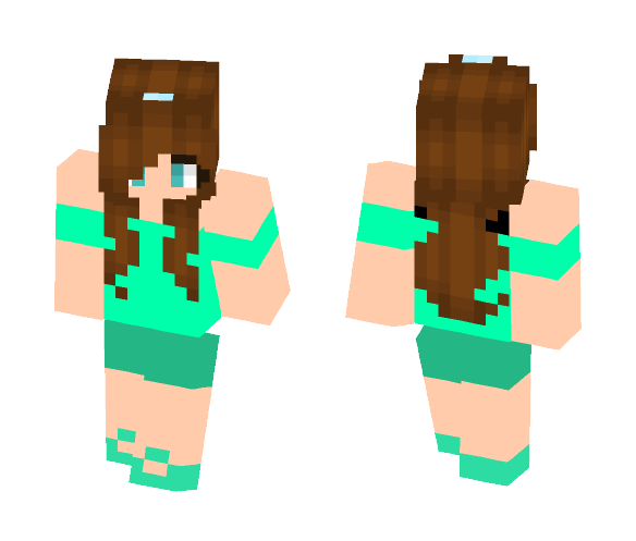 Download Free green Girl Skin for Minecraft image 1 green Girl - Girl Minecraft Skins - image 1