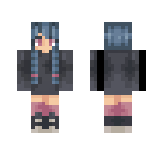 Blue Hair ~ Don't Care - Female Minecraft Skins - image 2