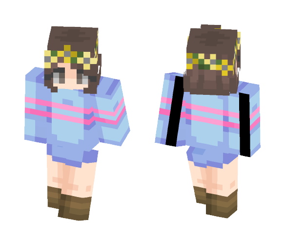 [Frisk Undertale] flowers - Female Minecraft Skins - image 1