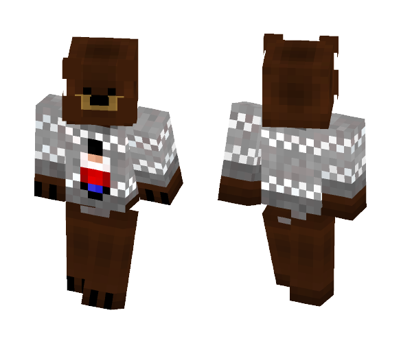 Bear in Christmas Sweater - Christmas Minecraft Skins - image 1