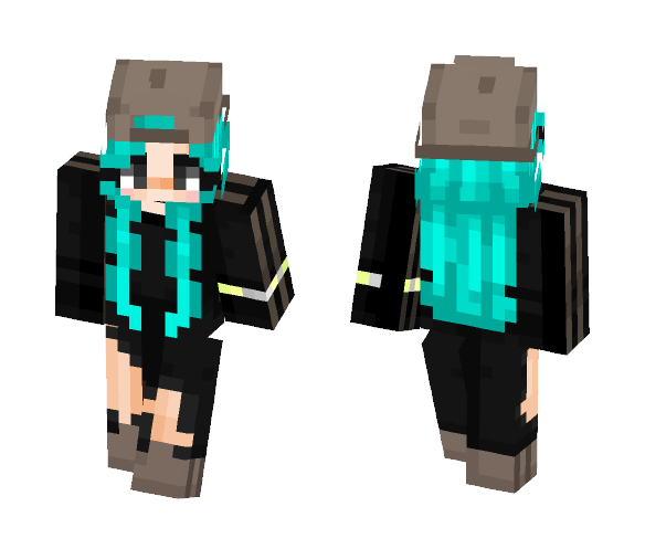 Blue Tomboy Badass - Female Minecraft Skins - image 1