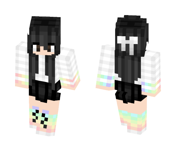 Rainbow Goth - Female Minecraft Skins - image 1