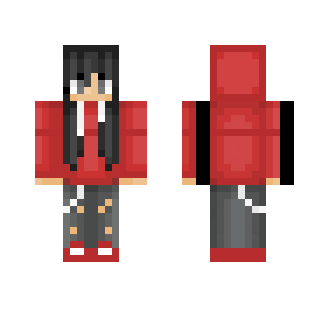Girl With red Hoodie - Girl Minecraft Skins - image 2