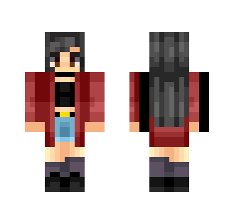 Red cardigan