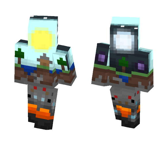 Download Free Minecraft Day and Night Skin Skin for Minecraft image 1 Minecraft Day and Night Skin - Interchangeable Minecraft Skins - image 1