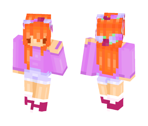 Download Free ~McSisters~ Bright Flower Girl Skin for Minecraft image 1 ~McSisters~ Bright Flower Girl - Girl Minecraft Skins - image 1
