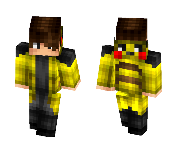 Pikachu Trenchcoat - Male Minecraft Skins - image 1