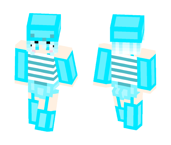 Blue Jelly Girl Normal Eyes V. - Girl Minecraft Skins - image 1
