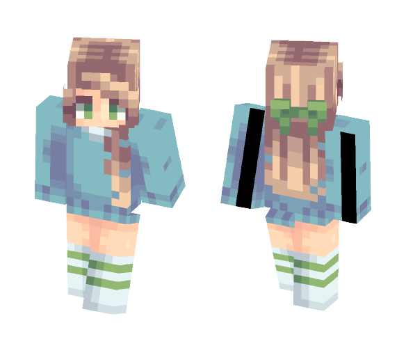 Girl in Aqua - Girl Minecraft Skins - image 1