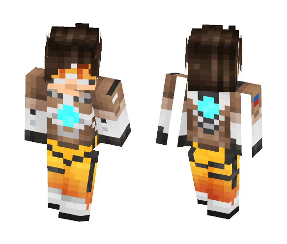 Tracer - Overwatch - Female Minecraft Skins - image 1