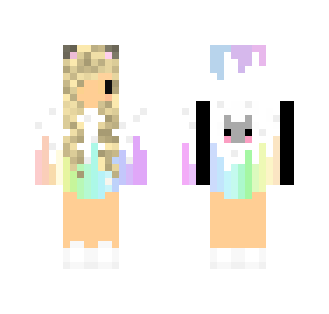 pastel hooded girl