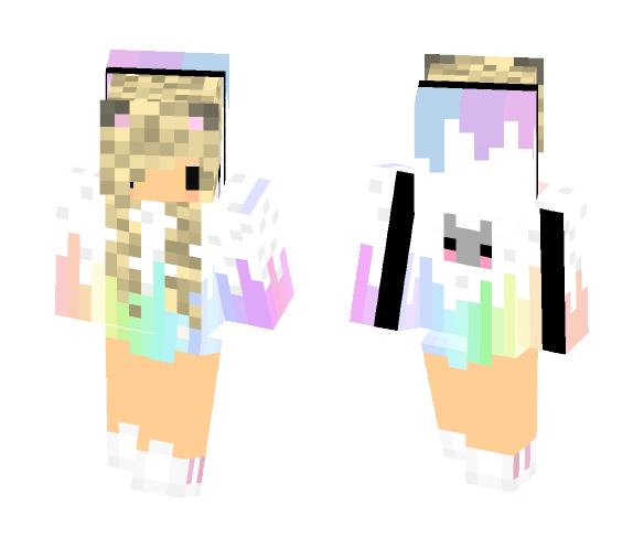 Download Free pastel hooded girl Skin for Minecraft image 1 pastel hooded girl - Girl Minecraft Skins - image 1