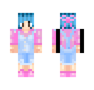 Pastel Girl With Overalls