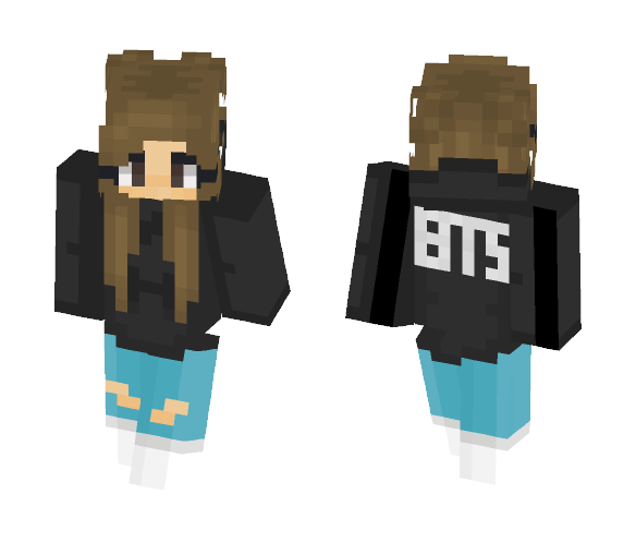 전정국 Jungkook Fangirl - Female Minecraft Skins - image 1