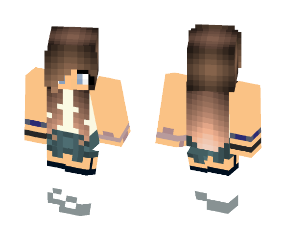 Cute girl with white knee socks - Cute Girls Minecraft Skins - image 1