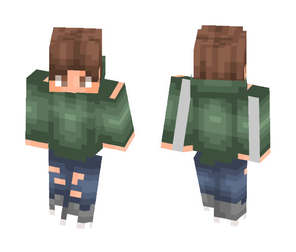 Hot Boy with Ripped Jeans - Boy Minecraft Skins - image 1