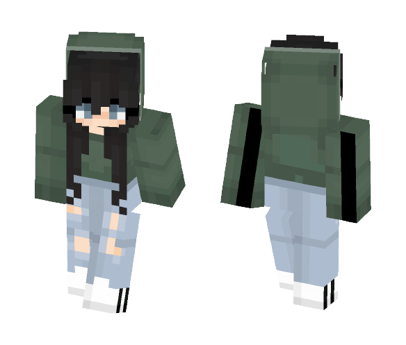 Green sweater˜ - Female Minecraft Skins - image 1