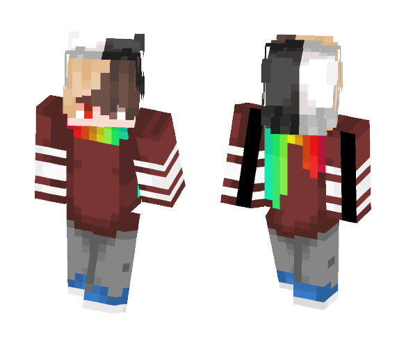 -=[-Rainbow-Scarf-]=- - Male Minecraft Skins - image 1