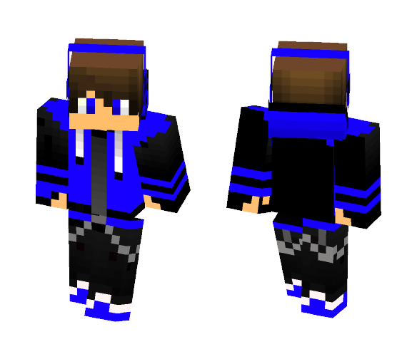 Black/Blue hoodie - Male Minecraft Skins - image 1