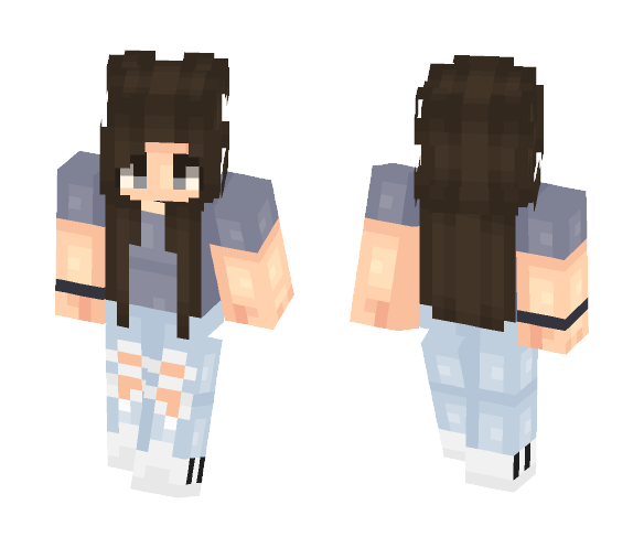 Tomboy With Choker - Female Minecraft Skins - image 1