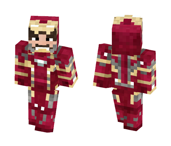 Ironman Civil war (Open mask) - Comics Minecraft Skins - image 1