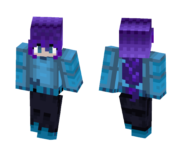 Purple Hair Girl - Color Haired Girls Minecraft Skins - image 1