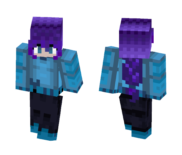 Download Free Purple Hair Girl Skin for Minecraft image 1 Purple Hair Girl - Color Haired Girls Minecraft Skins - image 1