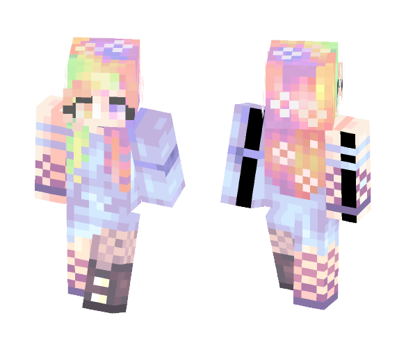 Rainbow Paradise - Female Minecraft Skins - image 1
