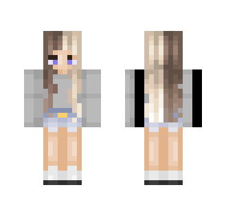 half blonde half brunette girl - Girl Minecraft Skins - image 2