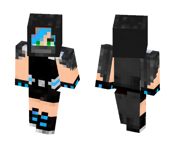 BlueGauntlet (version 1) - Female Minecraft Skins - image 1