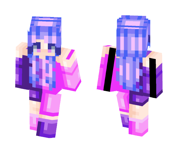 purple & pink - Female Minecraft Skins - image 1