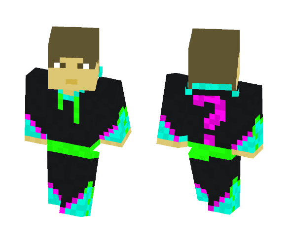 Black hoodie - Male Minecraft Skins - image 1